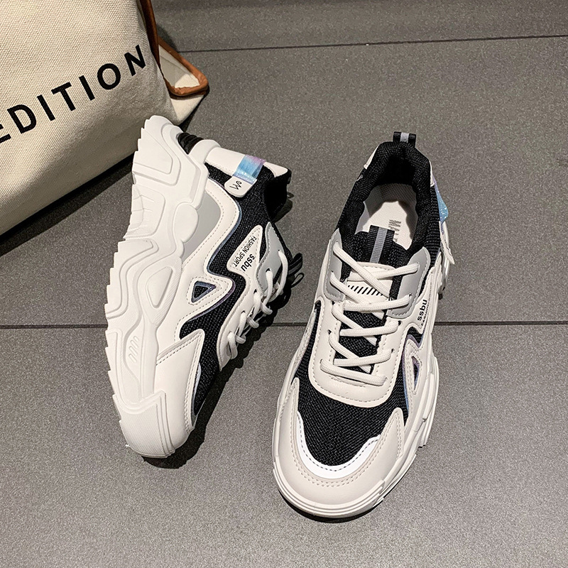 Zapatilla chunky deportiva con acabado mixto de malla y sintético (imagen de) Zapatilla chunky deportiva con acabado mixto de malla y sintético