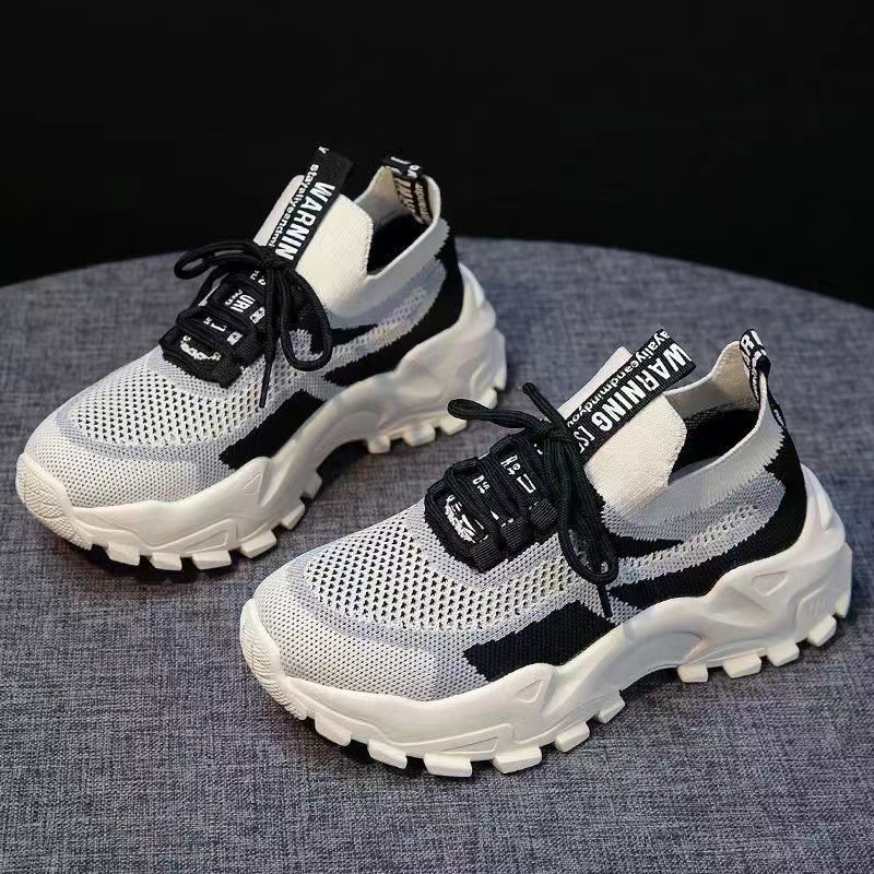 (image for) Chunky knit sock-style sneaker with rugged sole