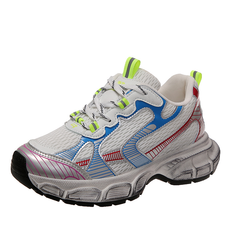 (image for) Chunky mesh sneakers with layered panels