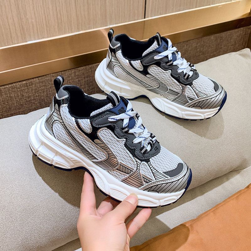 (image for) Chunky mesh sneakers with layered panels