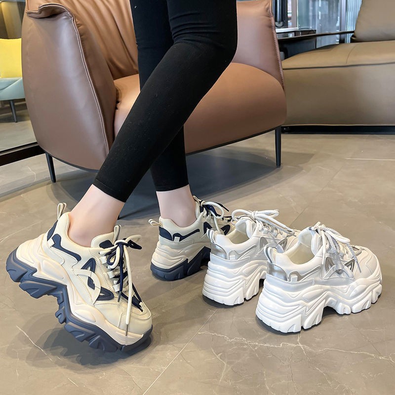 (image for) Chunky Platform Lace-up Sneaker with Contrasting Details