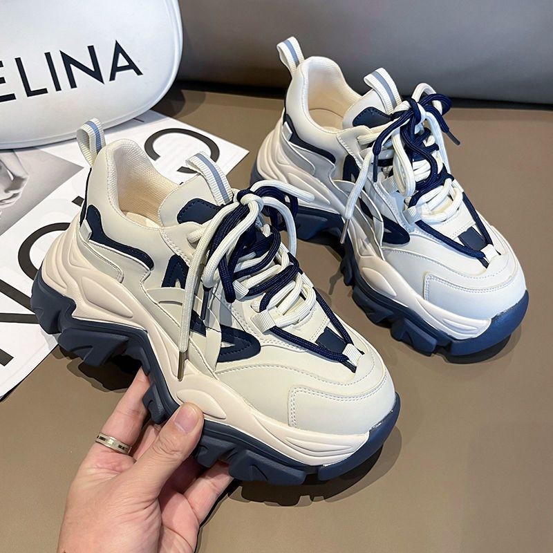 Chunky Platform Lace-up Sneaker with Contrasting Details (image for) Chunky Platform Lace-up Sneaker with Contrasting Details
