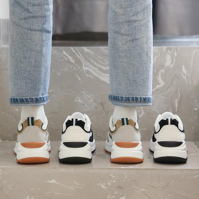 (image for) Chunky sneakers with wavy side panel and layered finish
