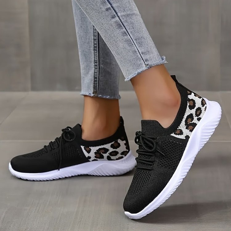 (image for) Sport sneaker with animal-print knit upper