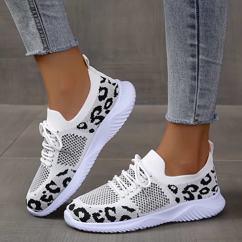(image for) Sport sneaker with animal-print knit upper