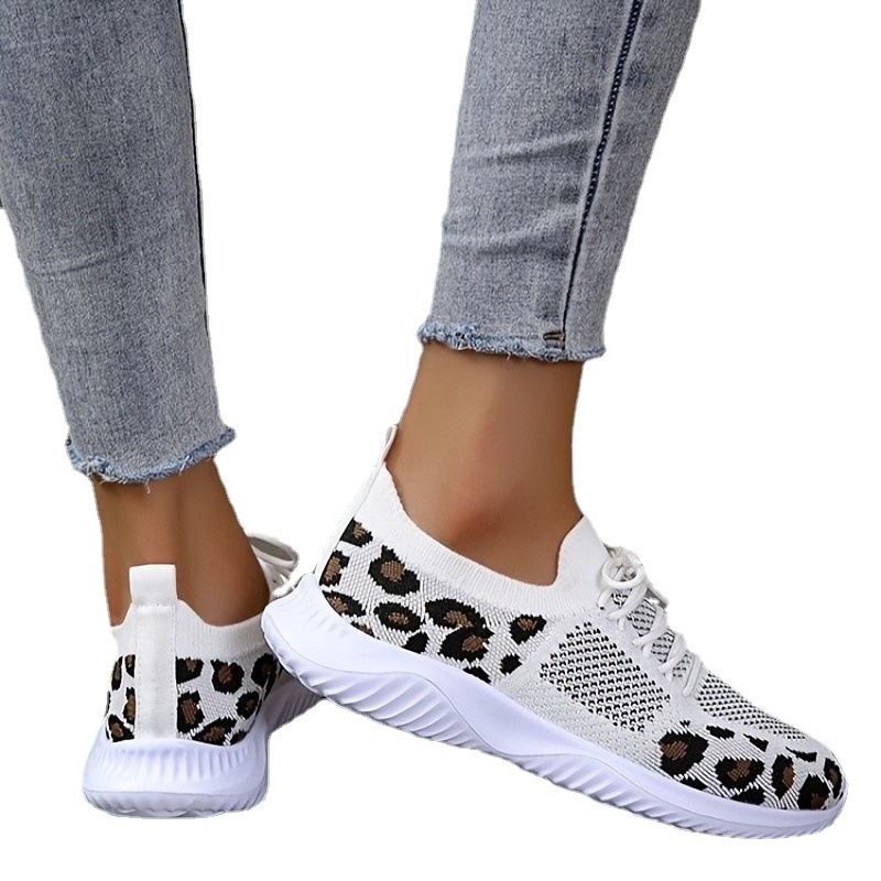 (image for) Sport sneaker with animal-print knit upper