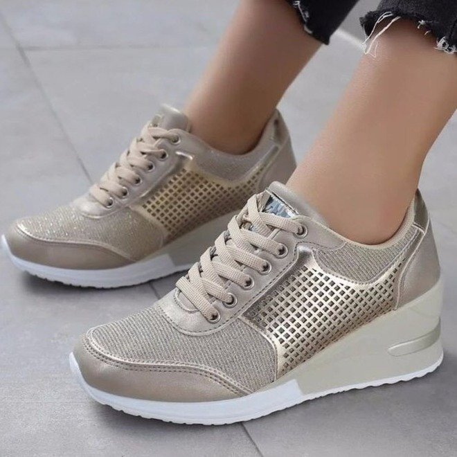 (image for) Wedge Sneaker with Perforated Side Panels