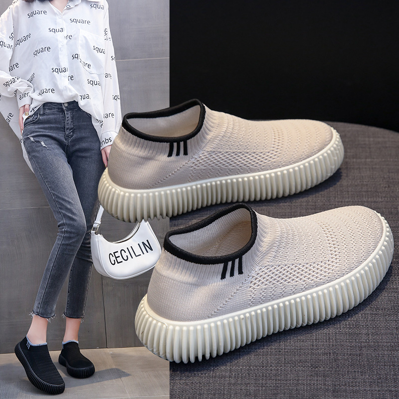 (image for) Sock-style slip-on sneaker with ribbed sole