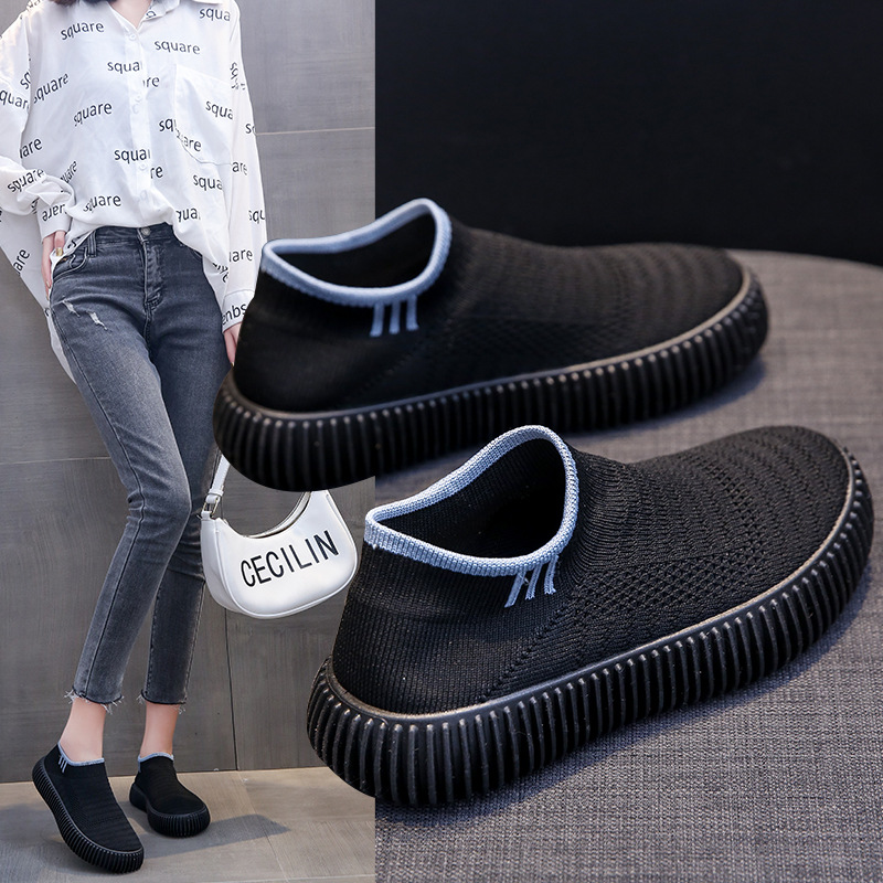 (image for) Sock-style slip-on sneaker with ribbed sole