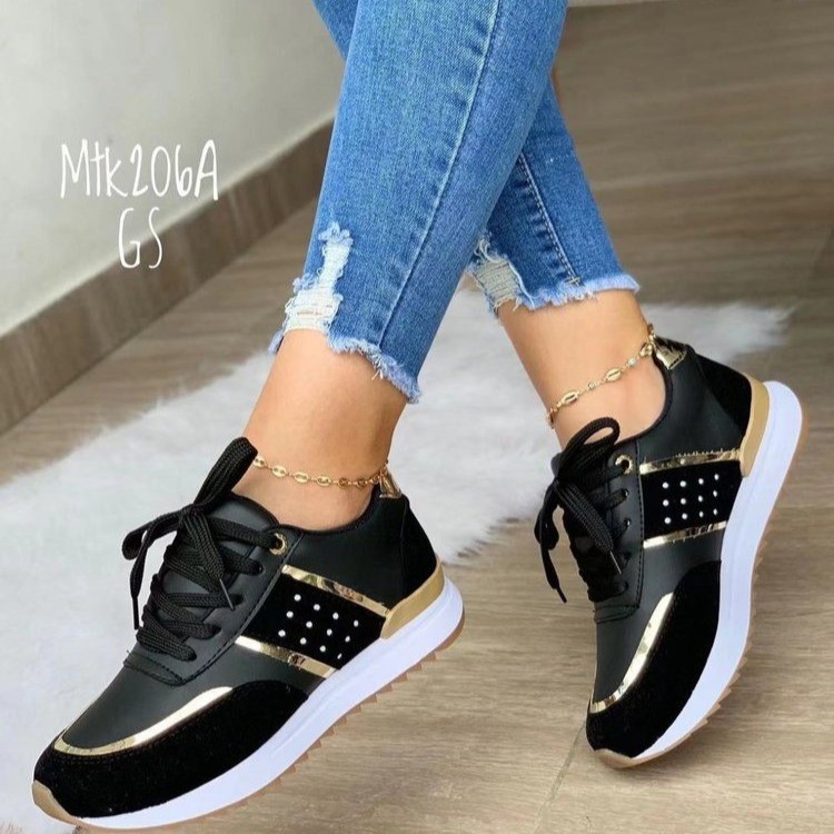 (image for) Low-profile sneaker with metallic trims