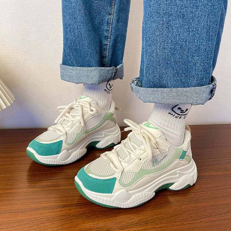 (image for) Chunky panelled sneakers with thick sole