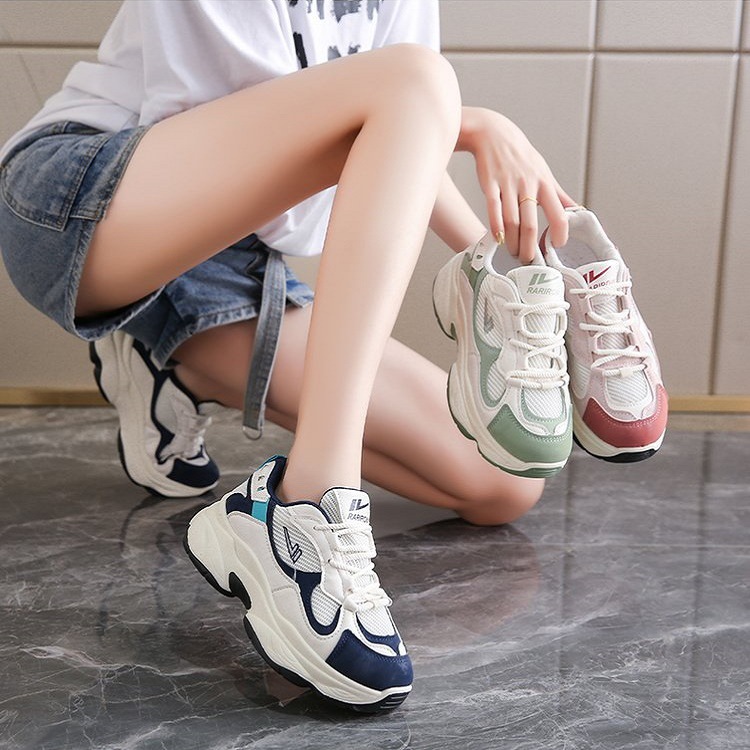(image for) Chunky panelled sneakers with thick sole