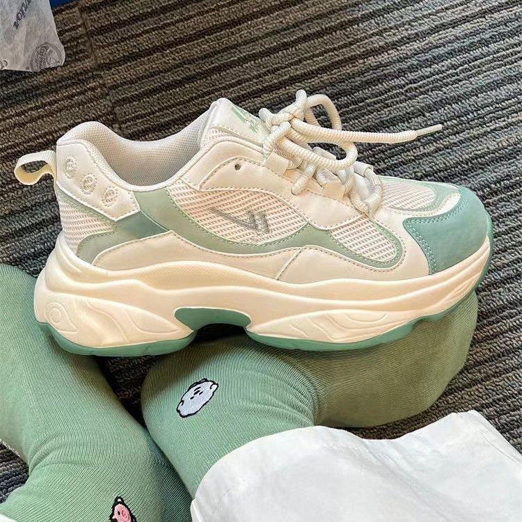 (image for) Chunky panelled sneakers with thick sole