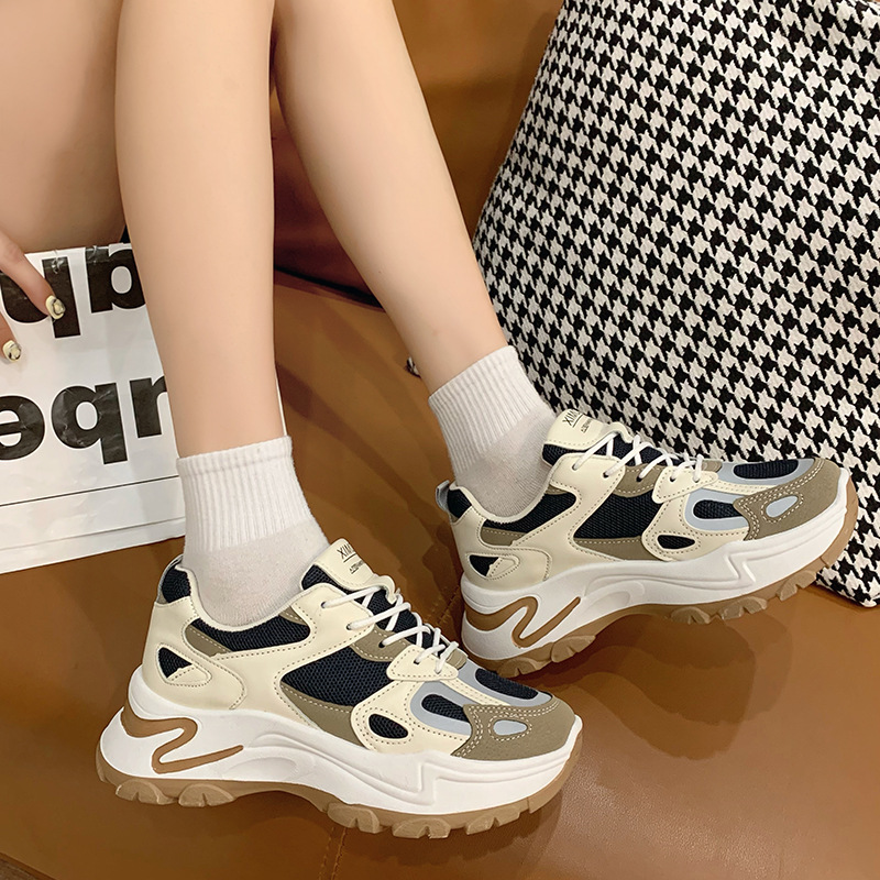 (image for) Chunky sneakers with mesh panels and track sole