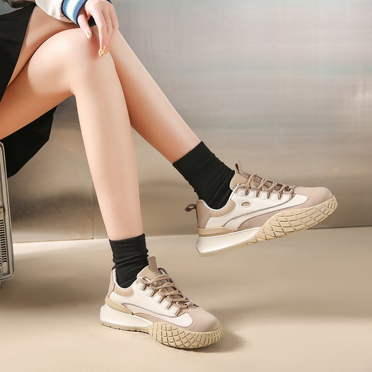 Low-profile paneled sneaker with chunky sole (image for) Low-profile paneled sneaker with chunky sole
