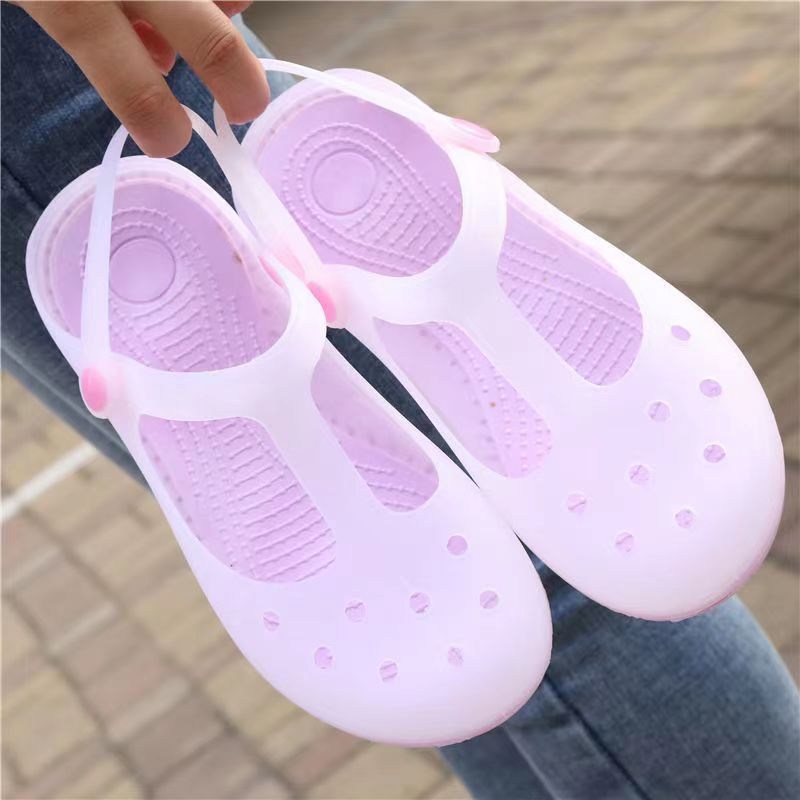 (image for) Kids clog-sandal with back strap — pink finish