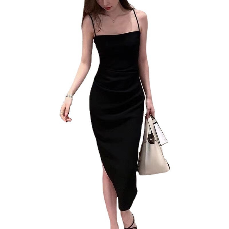 (image for) Summer midi bodycon dress with thin straps