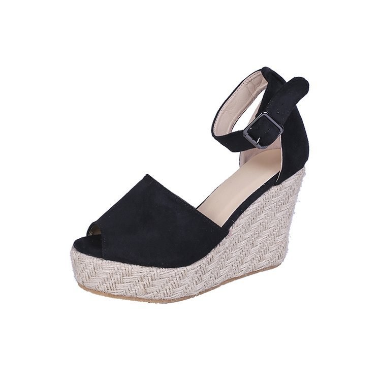 (image for) Ankle-strap espadrille wedge sandal
