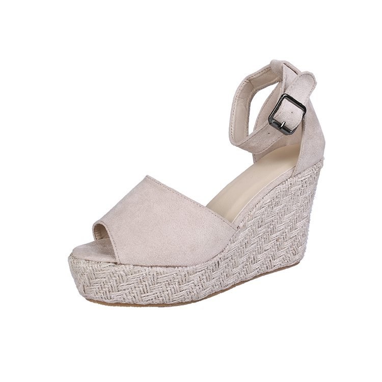 (image for) Ankle-strap espadrille wedge sandal