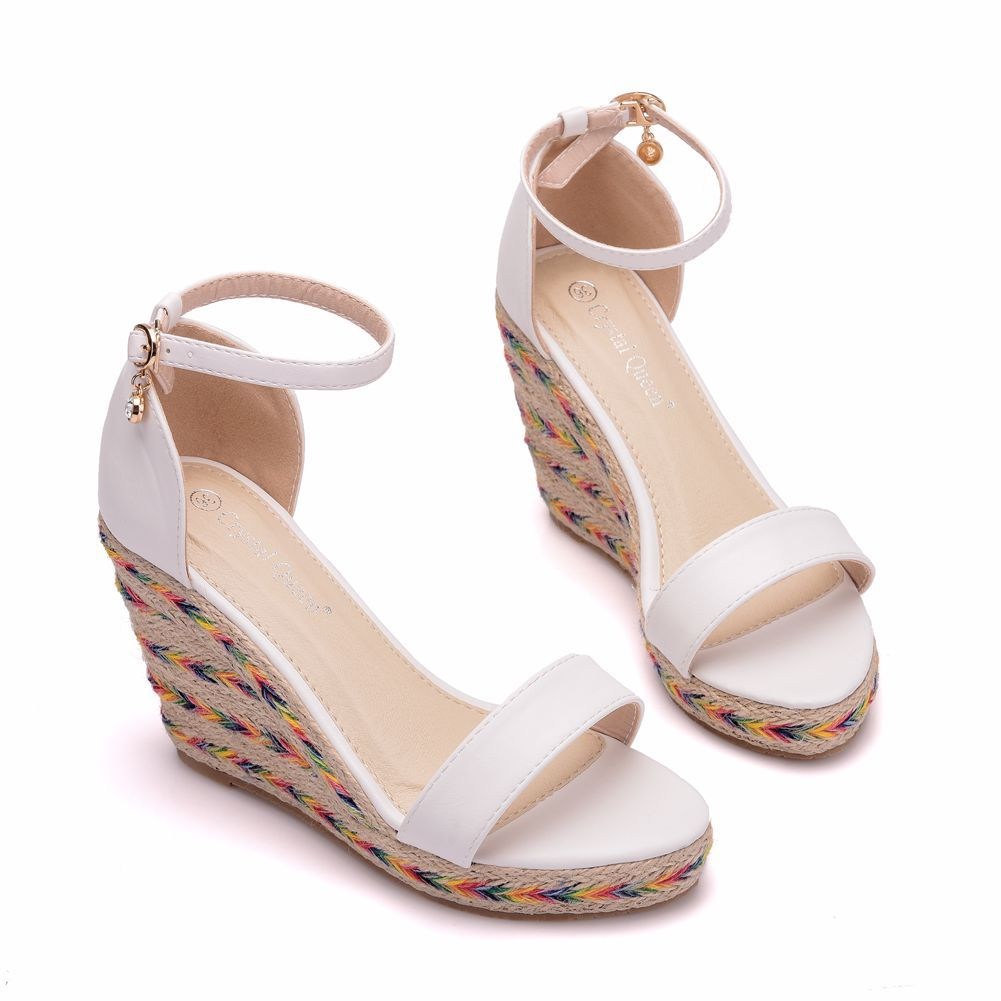 (image for) Ankle‑strap espadrille wedge sandal