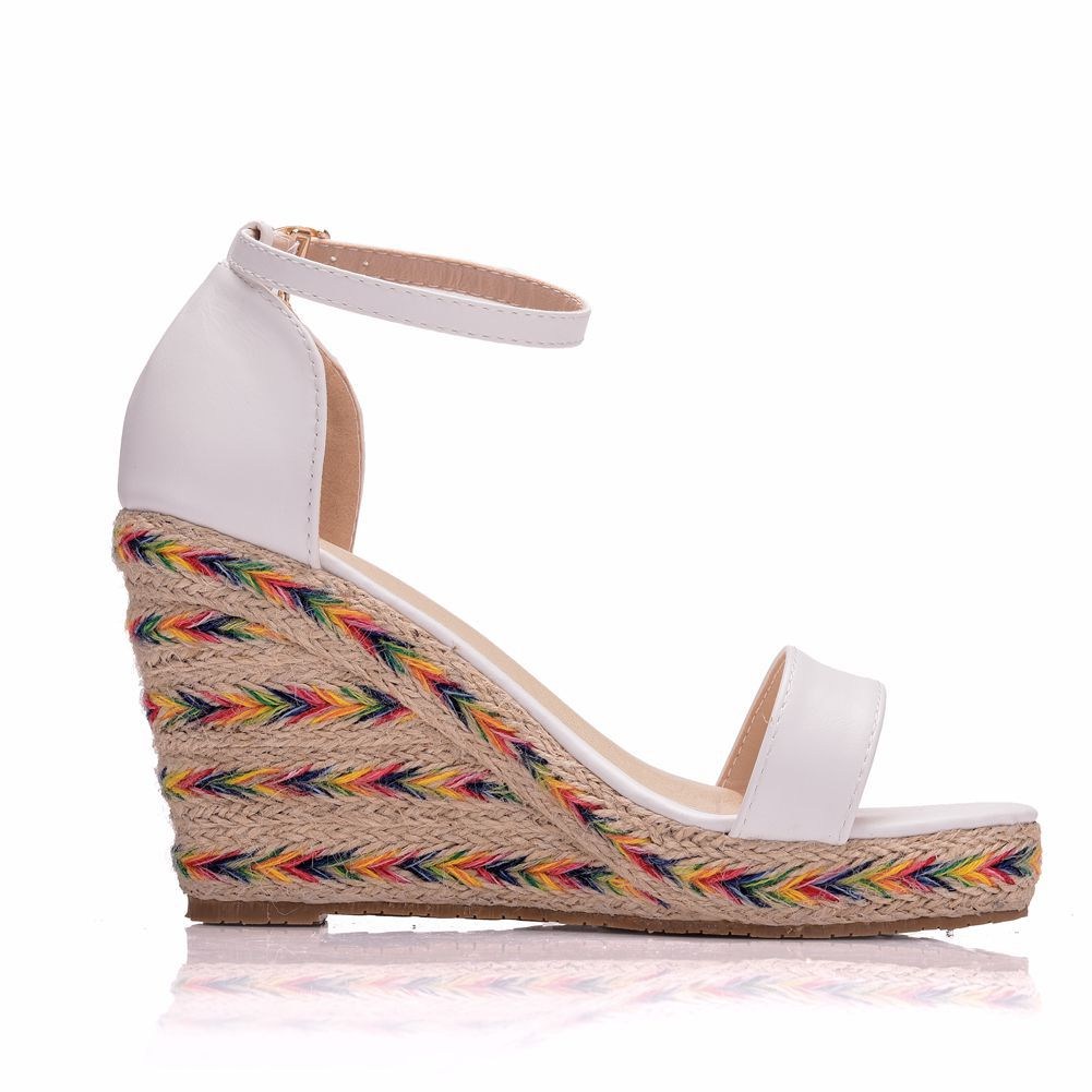 (image for) Ankle‑strap espadrille wedge sandal