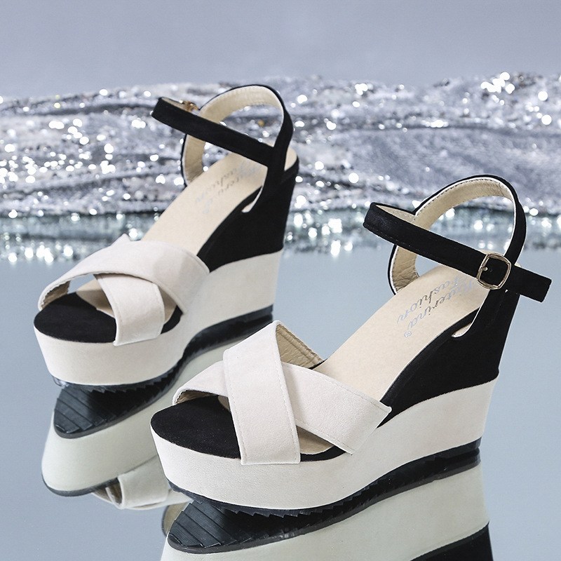 (image for) Light wedge sandal with crossover straps for everyday comfort