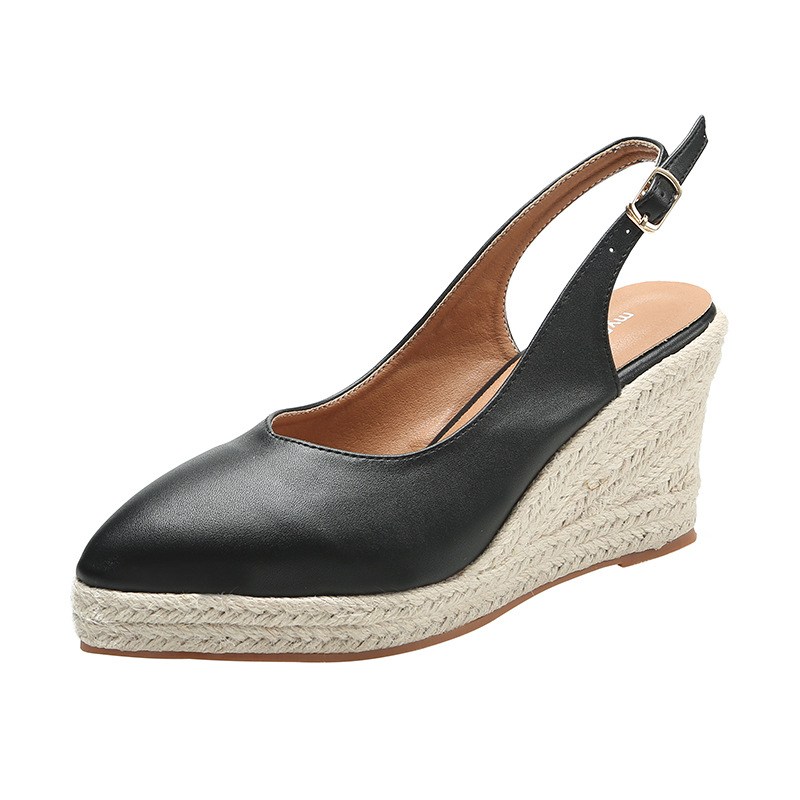 (image for) Slingback espadrille wedge with sleek closed toe