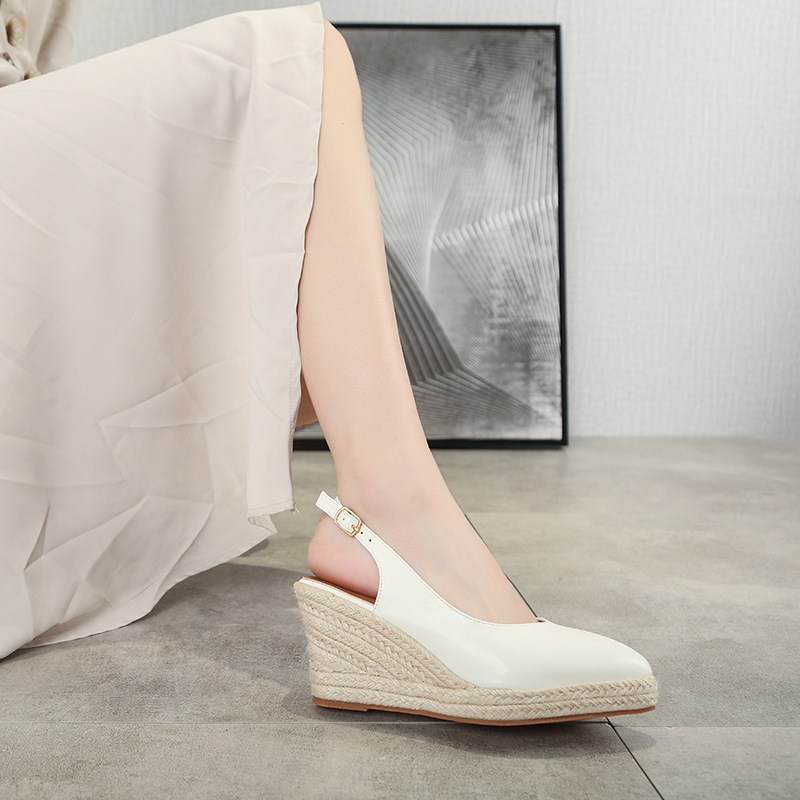 (image for) Slingback espadrille wedge with sleek closed toe
