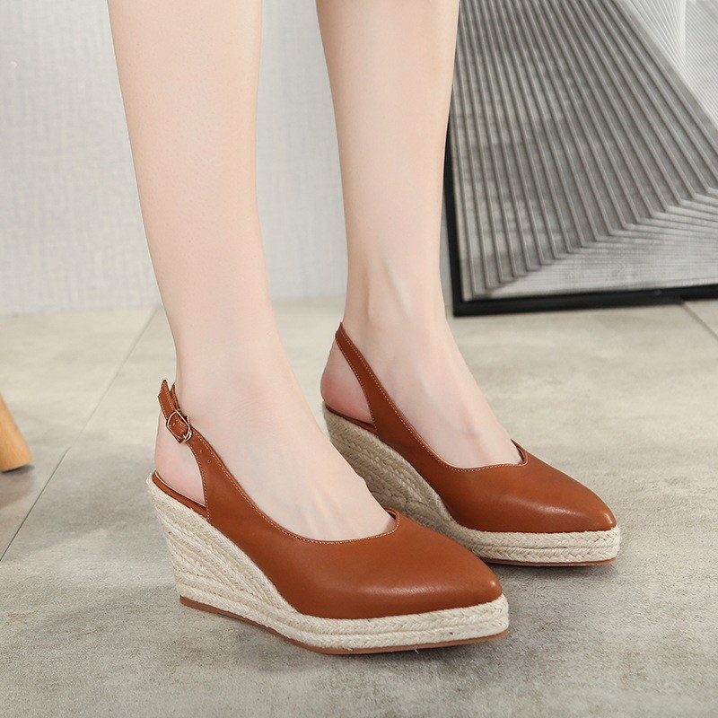 (image for) Slingback espadrille wedge with sleek closed toe