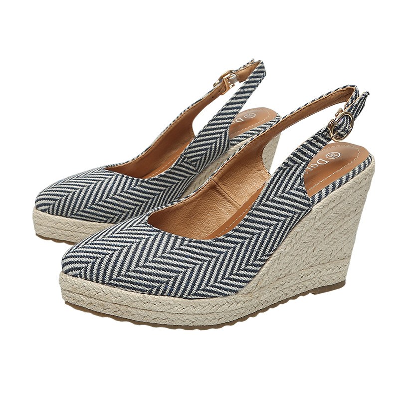 (image for) Chevron slingback espadrille wedge