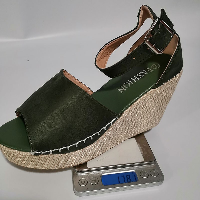 (image for) Women’s ankle-strap espadrille wedge sandal