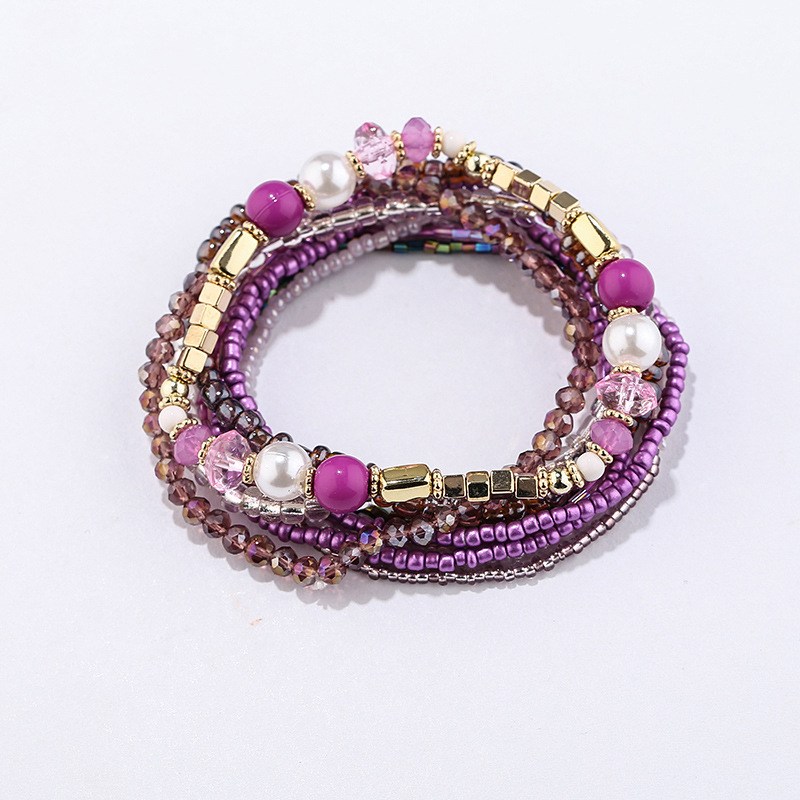 Multicolor beaded bracelet with decorative beads (image for) Multicolor beaded bracelet with decorative beads