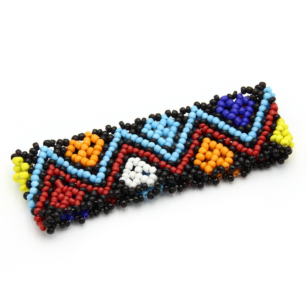 Multicolor beaded bracelet with geometric pattern (image for) Multicolor beaded bracelet with geometric pattern