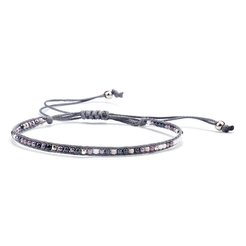 (imagen de) Pulsera de cuentas en fila con nudo corredizo