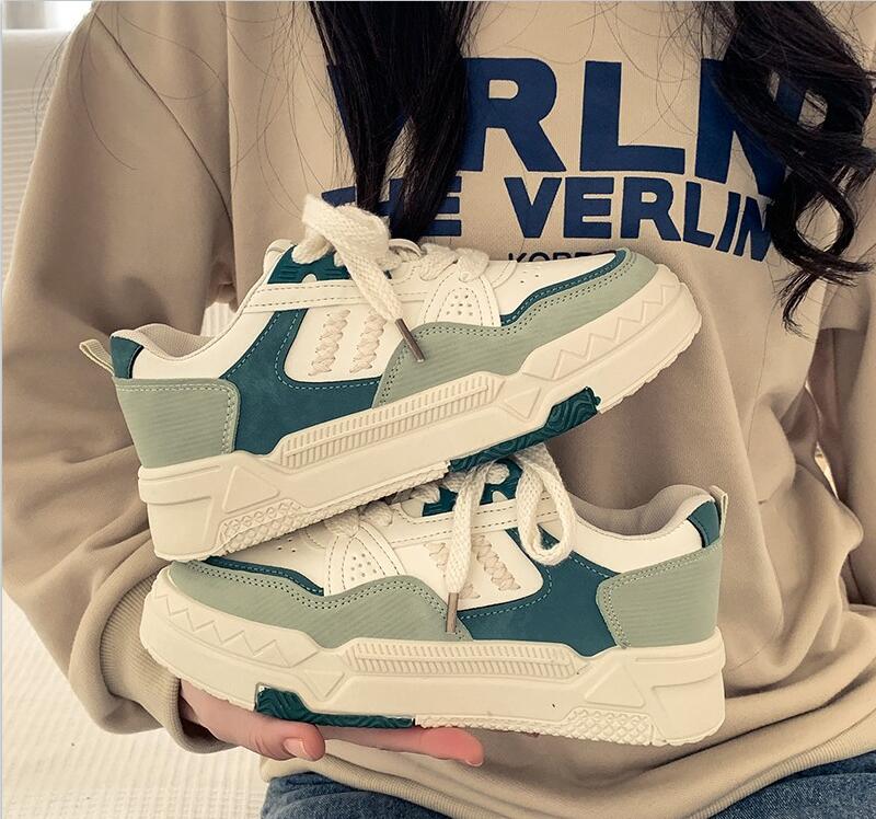 Chunky panelled sneaker with elevated sole (image for) Chunky panelled sneaker with elevated sole