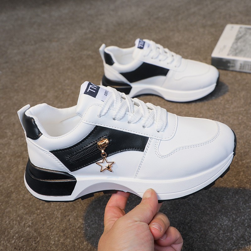 Bicolor Platform Sneaker with Star Charm (image for) Bicolor Platform Sneaker with Star Charm