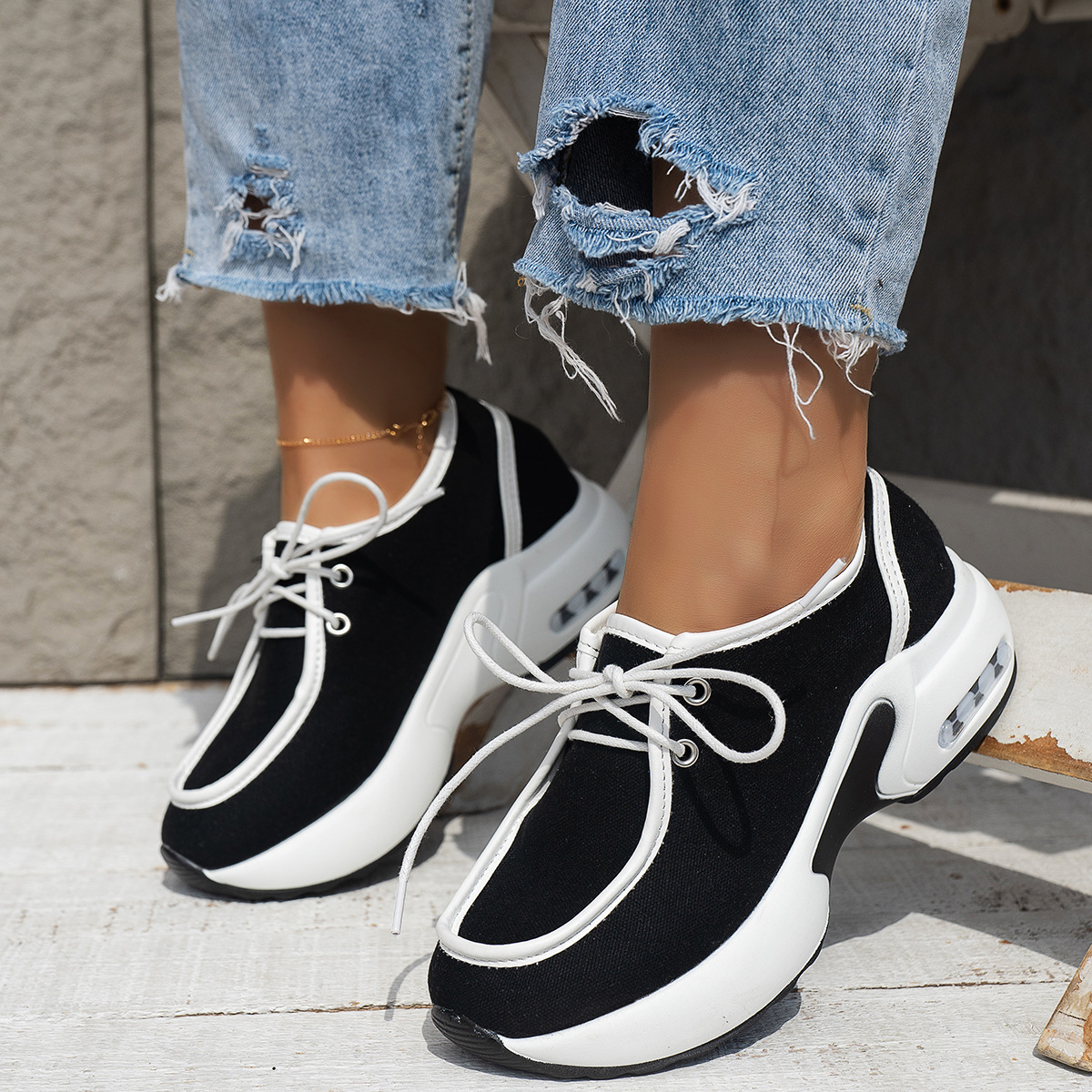 Chunky platform sneakers with visible air detail (image for) Chunky platform sneakers with visible air detail