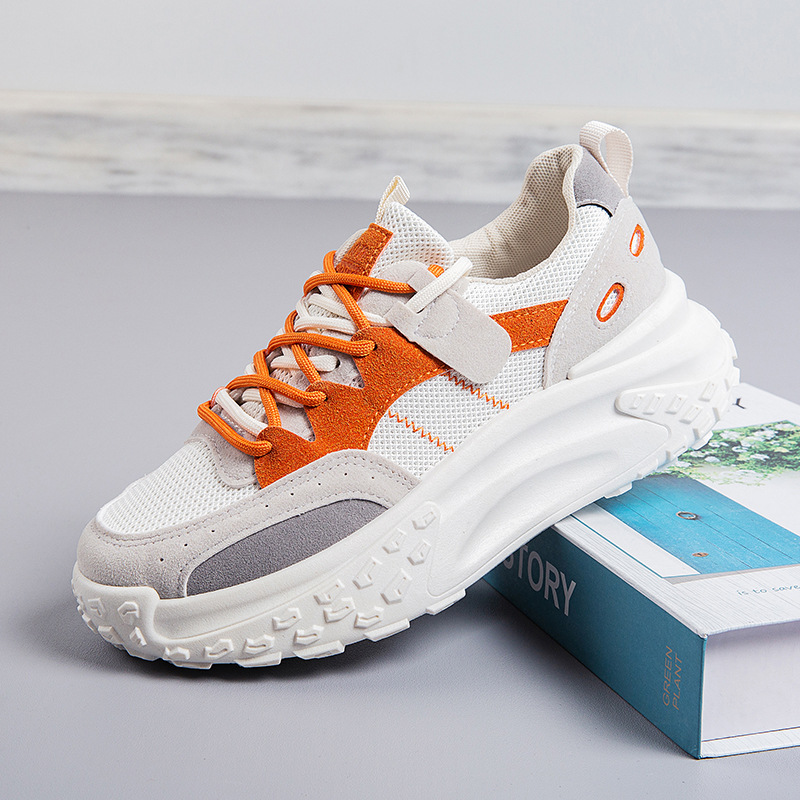 (image for) Chunky platform sneaker with mesh and suede details
