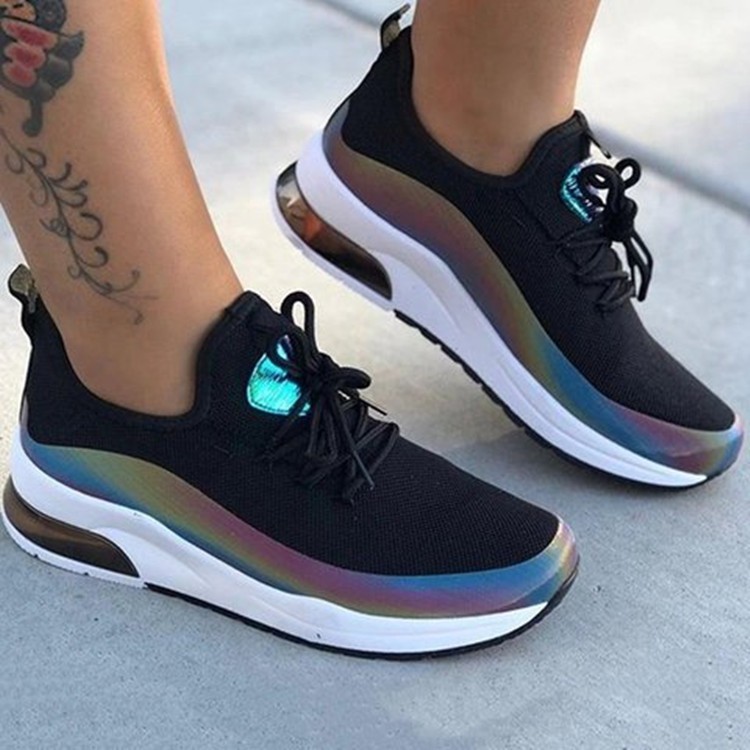(image for) Platform Sneaker with Iridescent Trim