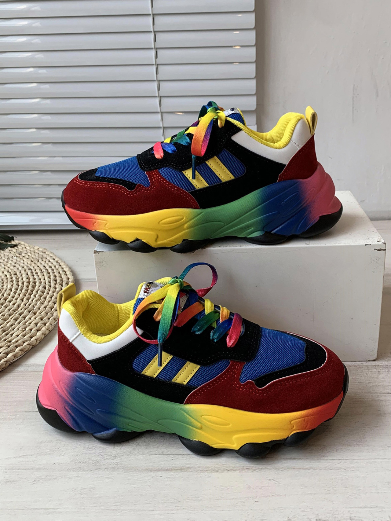 (image for) Multicolor Chunky Sneaker with Gradient Sole
