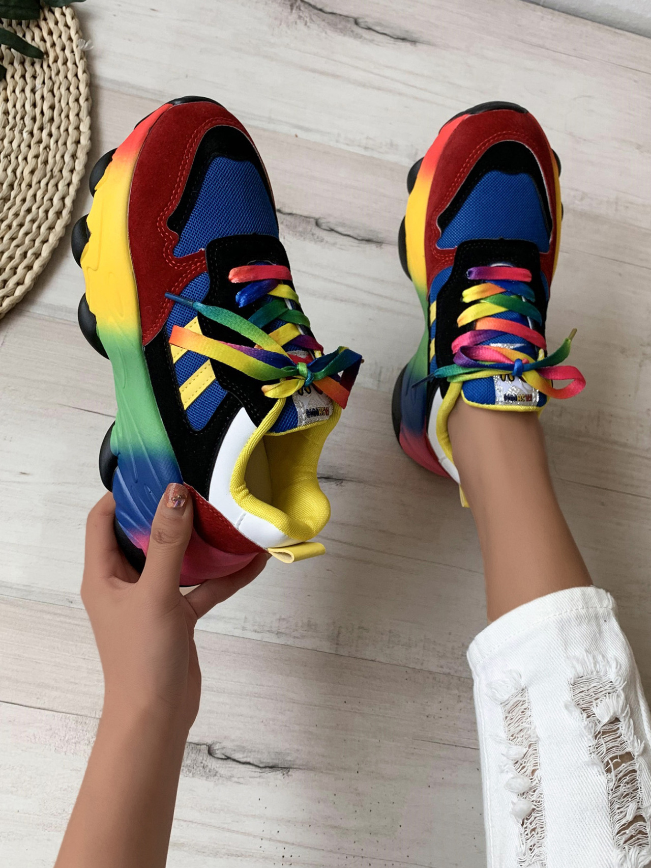(image for) Multicolor Chunky Sneaker with Gradient Sole