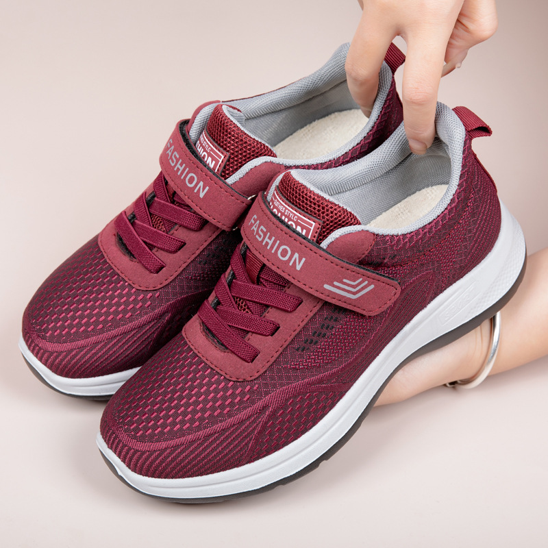 Burgundy Velcro Sport Sneaker with White Sole (image for) Burgundy Velcro Sport Sneaker with White Sole