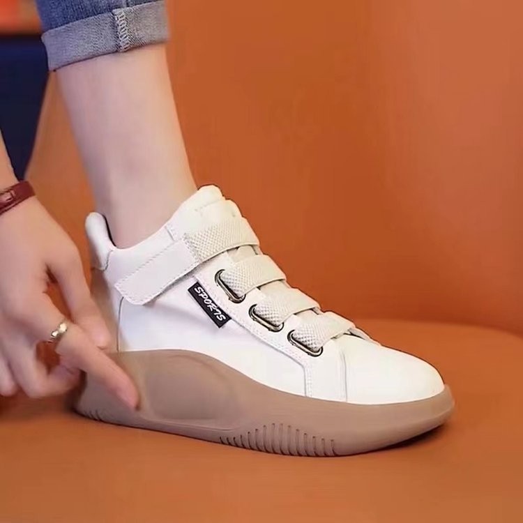 (image for) High-top platform sneaker with velcro strap