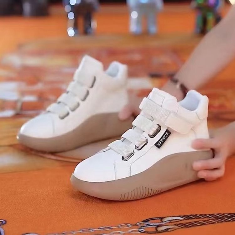 (image for) High-top platform sneaker with velcro strap