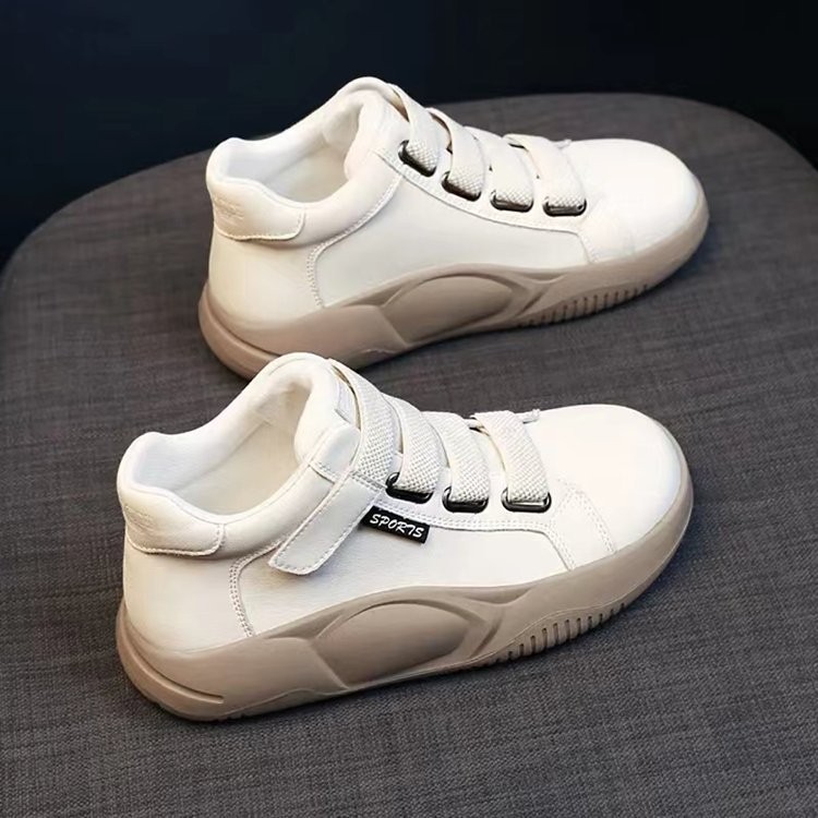 (image for) High-top platform sneaker with velcro strap