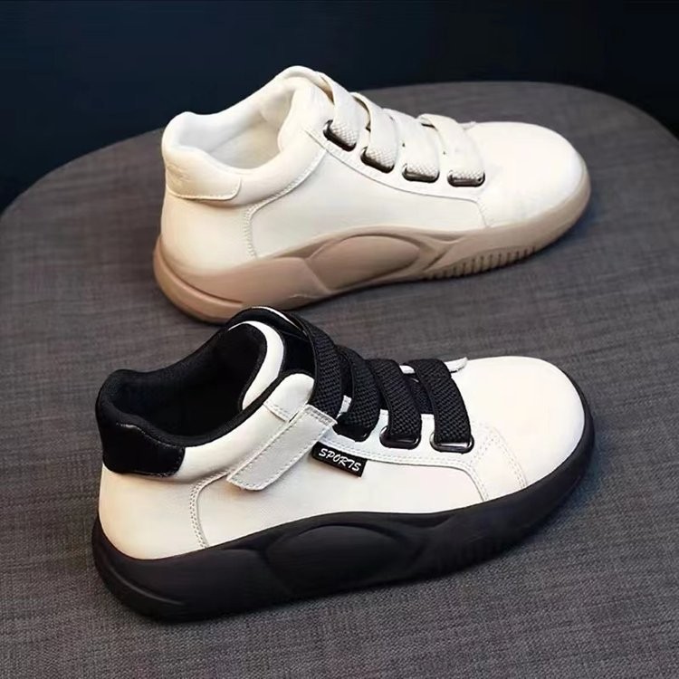 (image for) High-top platform sneaker with velcro strap
