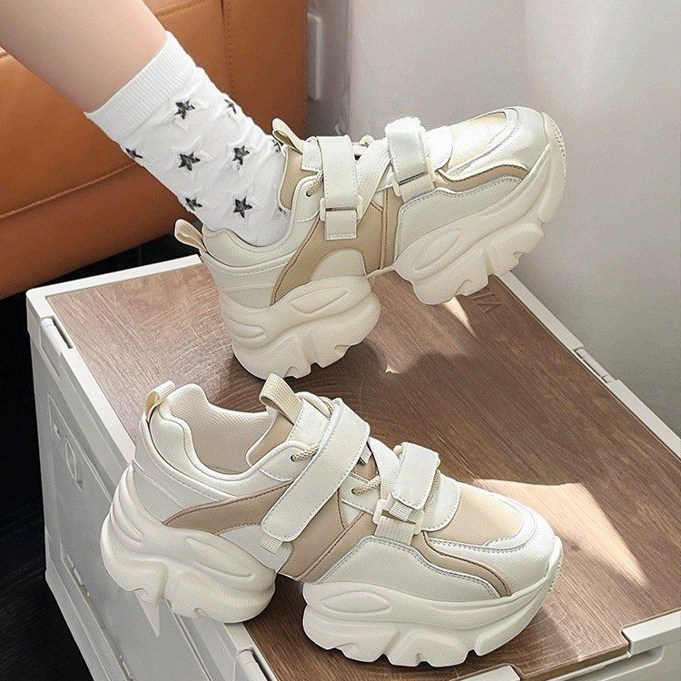 (image for) Chunky platform sneaker with double velcro straps