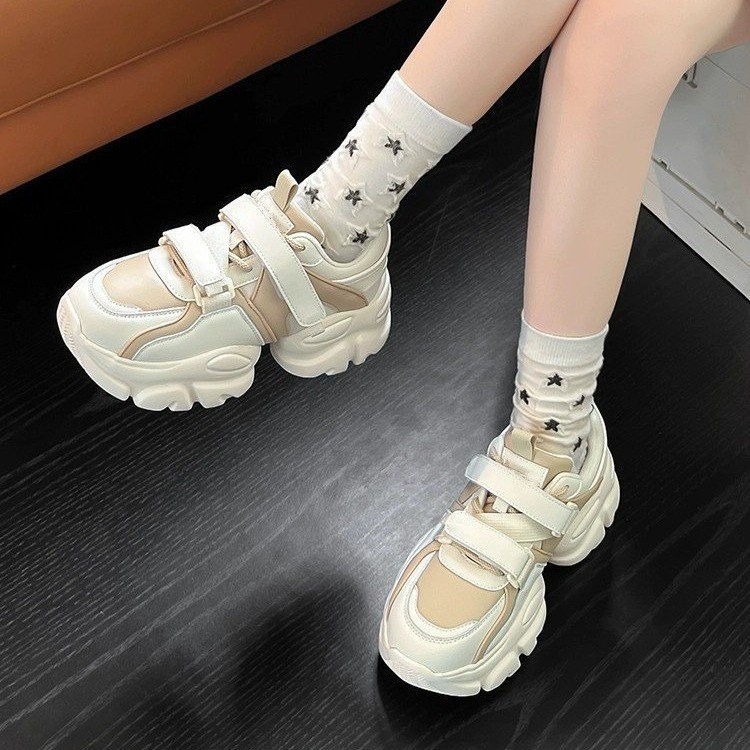 (image for) Chunky platform sneaker with double velcro straps