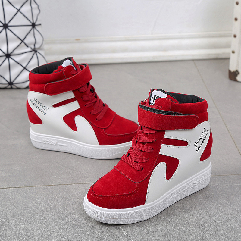 (image for) High-top platform sneakers with contrast panels