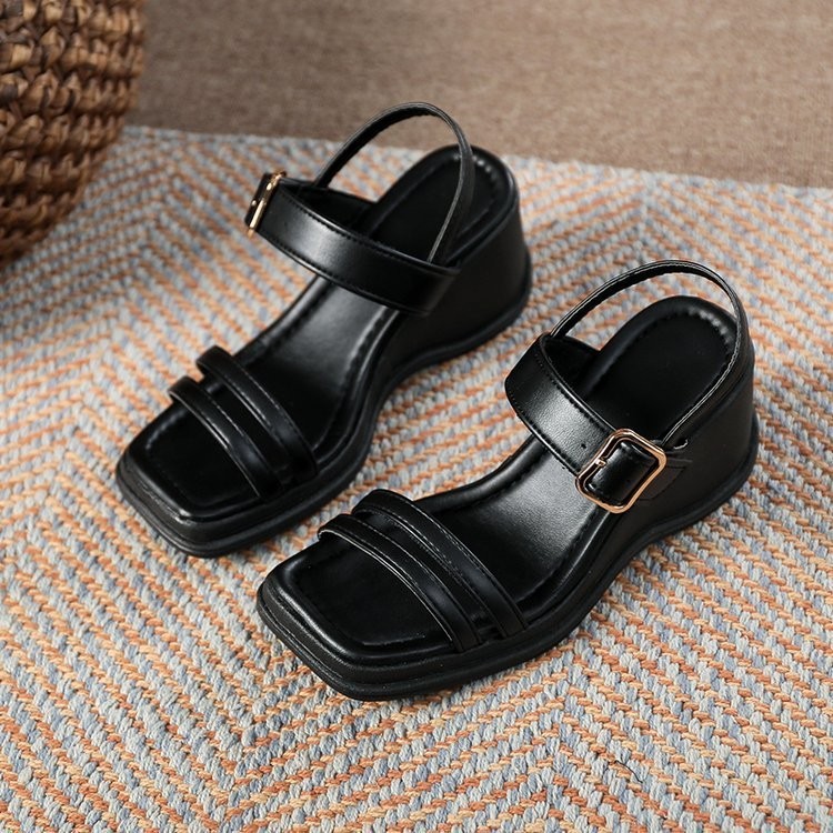 (image for) Double-buckle comfort sandal with a casual, easy retail look